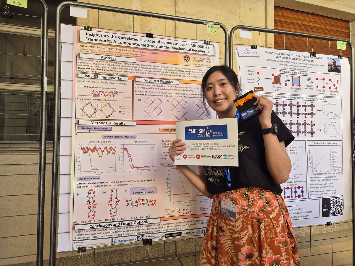 CynpthZ's tweet photo. Thank you so much #MOFSIM2024  for the poster prize and hosting such an amazing conference in the beautiful city of #Montpellier. https://t.co/nYMRx5IriD