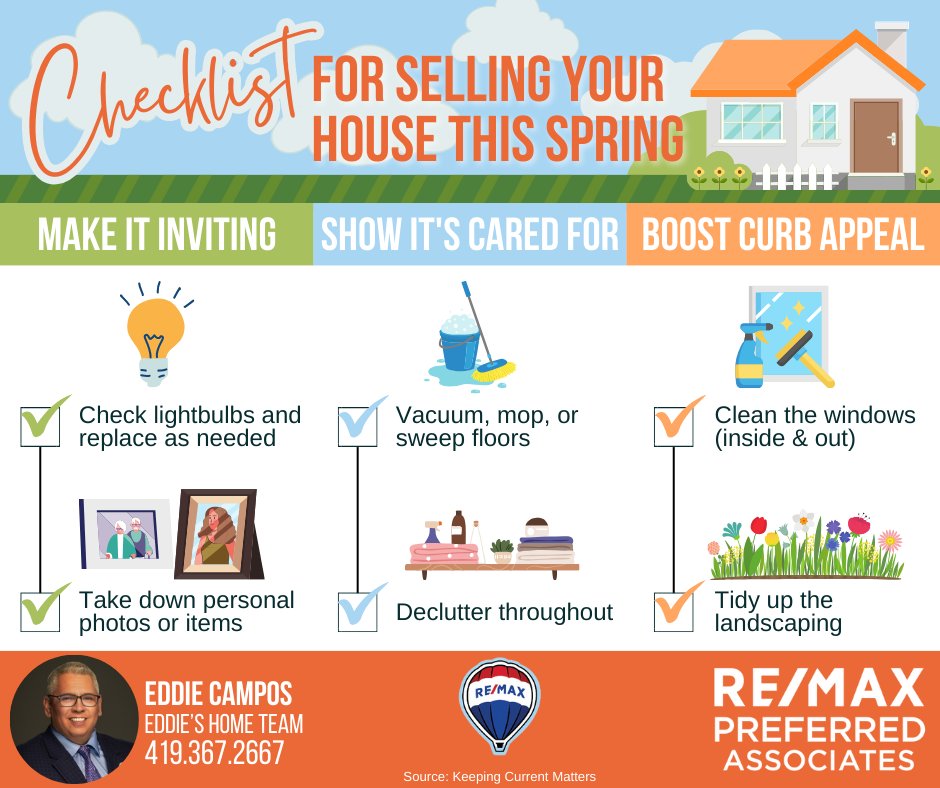 With home prices still growing, now is the time to take advantage of this seller's market! If you're considering selling, here are some helpful tips for getting the most from the sale of your home!

#eddieshometeam #homesellingtips #sellersmarket #springishere