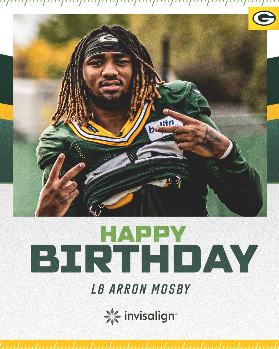 HBD, @ArronMosby! 🎂

#GoPackGo | #SmileLikeAPro