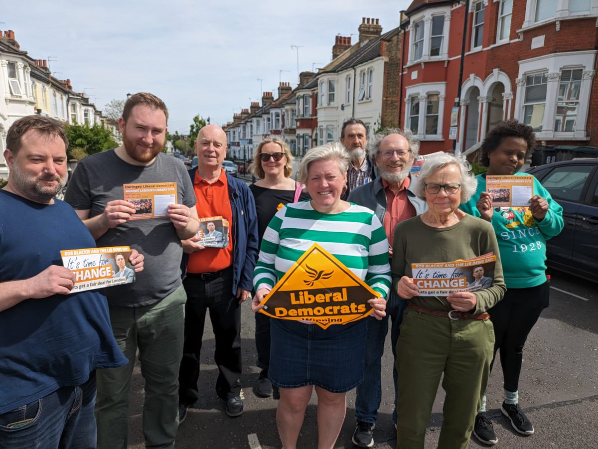 A day out talking to residents on the Harringay ladder with @HaringeyLibDems