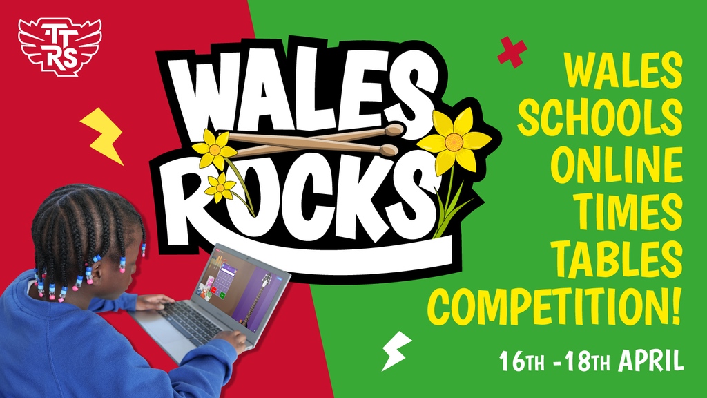 3 days to go until Wales Rocks! Is your school taking part? 🔗 Read more: ttrockstars.com/events/events-…
