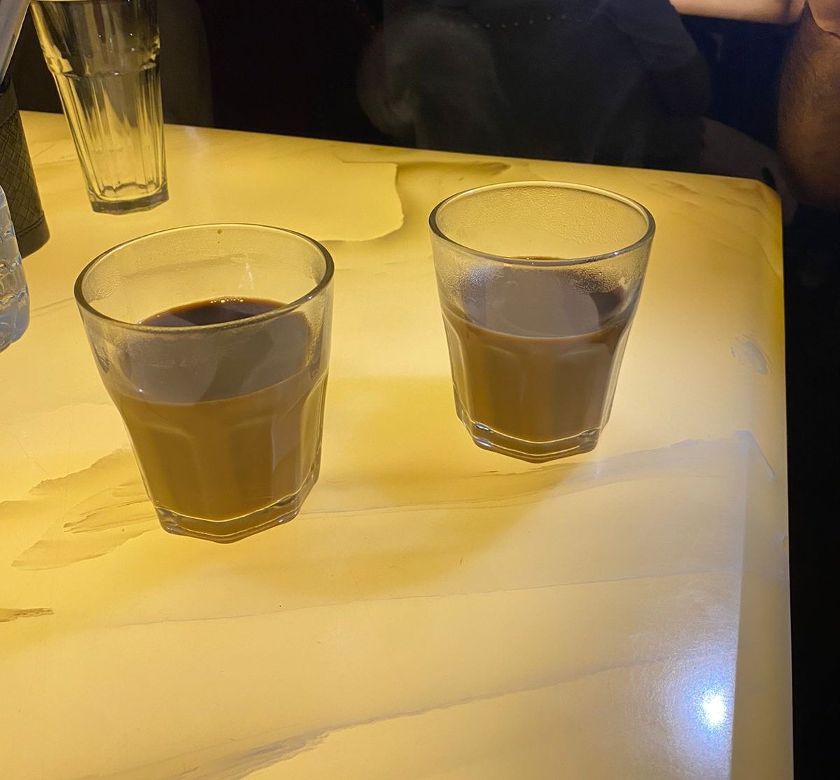 Gurgaon, the only place where Chai is also given in Whiskey glasses 😆
