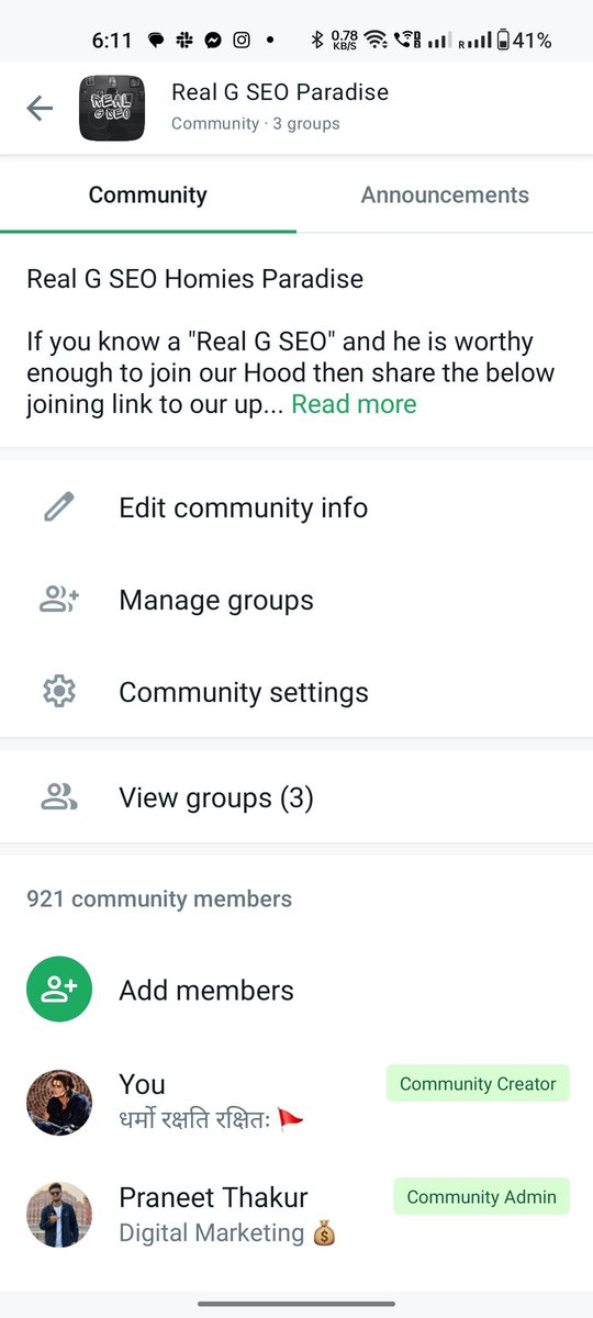 Our SEO Community on WhatsApp has reached 921 Members and is still counting 

World's biggest SEO Experts are in this group 

I wanted to make this count to 1000 Members

Once it reaches 1000 Members, I would start my Weekly Newsletter

#seo #seoagency #searchengineoptimization