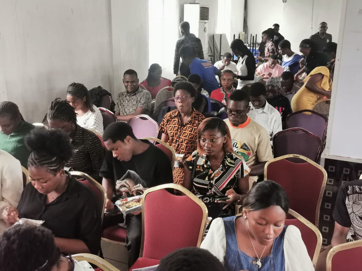 WTMBuea's tweet photo. The body needs food for nourishment 
So yes we’re having lunch 🍛🤭

#ImpactTheFuture 
#IWD2024
 #WTMBueaIWD2024 https://t.co/TLFmncxCeP