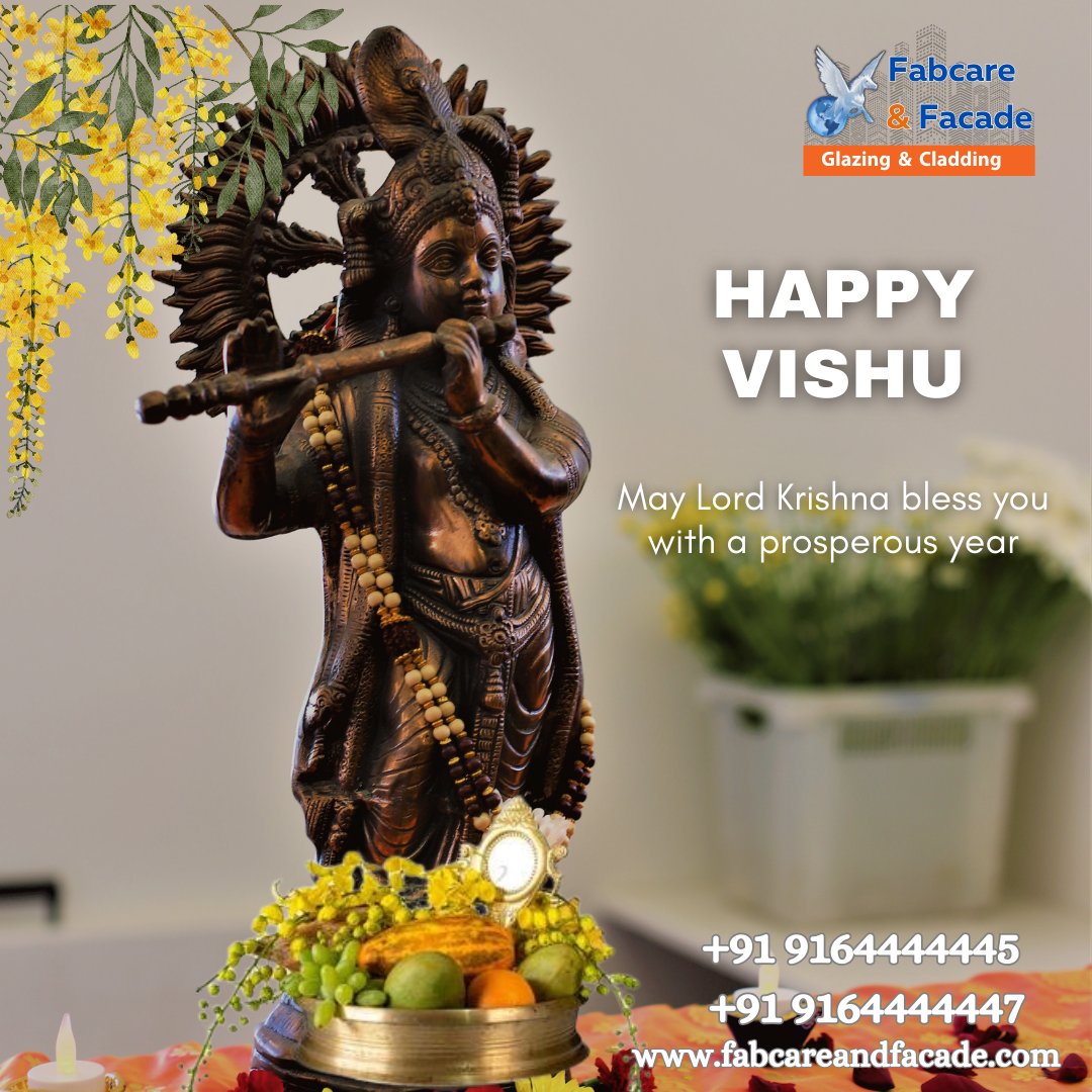 May Lord Krishna bless you with a prosperous year

fabcarenadfacade.com

#happyvishu #festival #glazing #cladding #structuralglazing #spiderglazingfaçade #contactus #AluminiumCompositePanel #fixedglazing #patchfittingservice #semiunitizedsystem #fabcareandfacade #ugadispecial