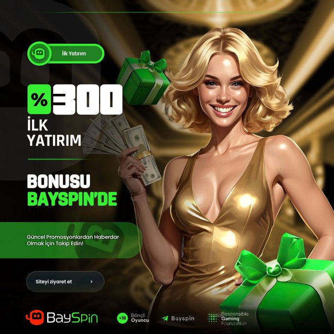 #Bayspin İLK YATIRIMA ÖZEL %300 BONUS BAYSPİN'DE Min 100₺ - Max 500₺ Yatırımınıza %300 Bonus Hesabında Yatırım Yaptıkça Kazanmak Bayspinle Mümkün Detaylı Bilgi ve Giriş İçin : cutt.ly/wwOJ1SQN #Bayspin #Bayspingiris