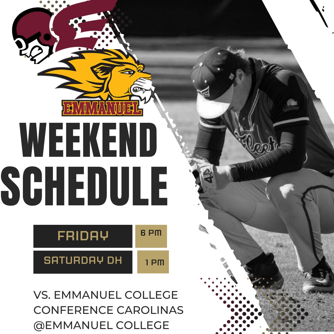 Erskine College Baseball Wins Friday Night @ConfCarolinas Thriller at Emmanuel 3-2! Next Up: Saturday April 13, 2024 DH 1:00 PM First Pitch #ThePursuit #WheelsUp