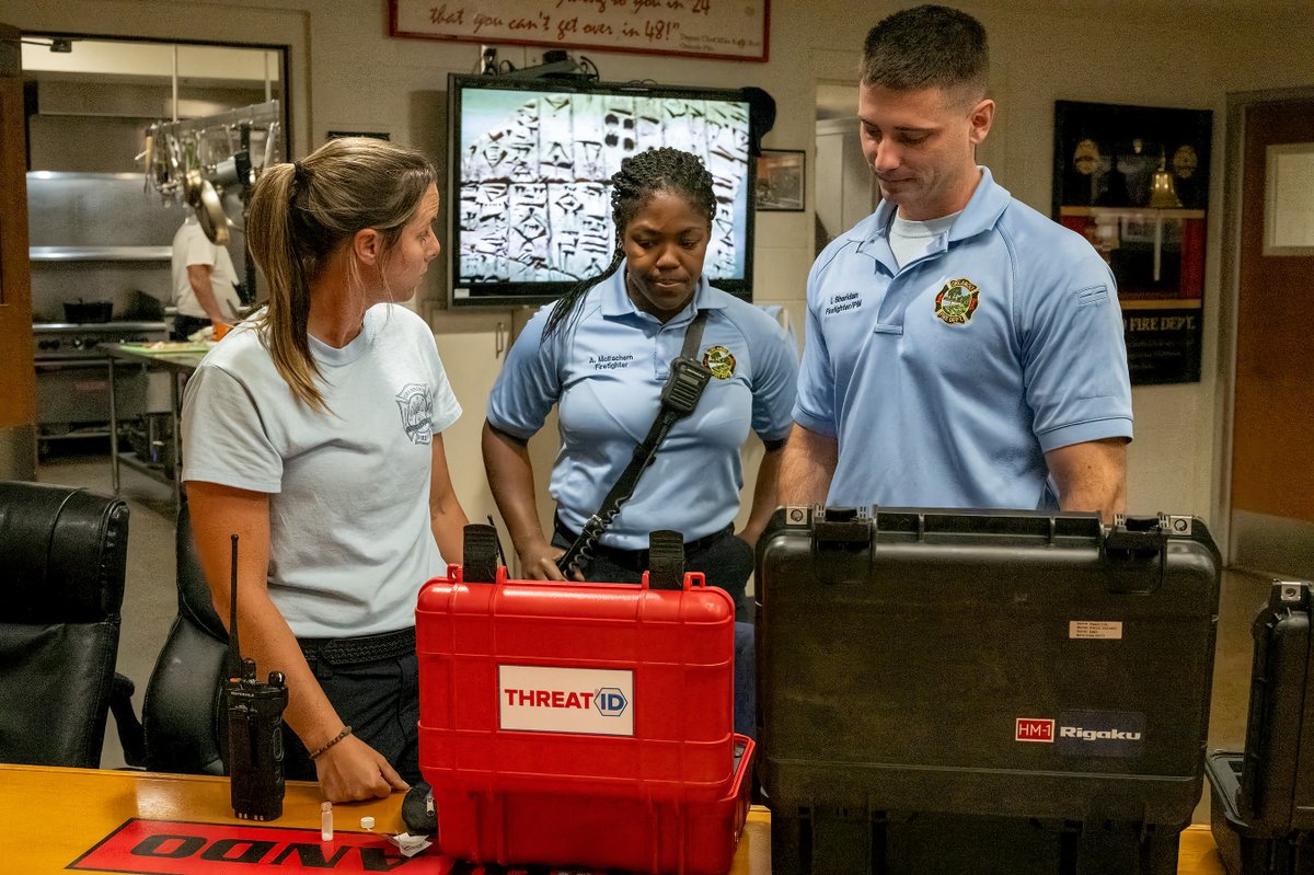 Our OFD Hazardous Materials Team took time out from their busy day to spend  some time training with various hazardous material detection devices. All Orlando  firefighters are trained in Hazmat awareness. Hazmat, image size:1199x799