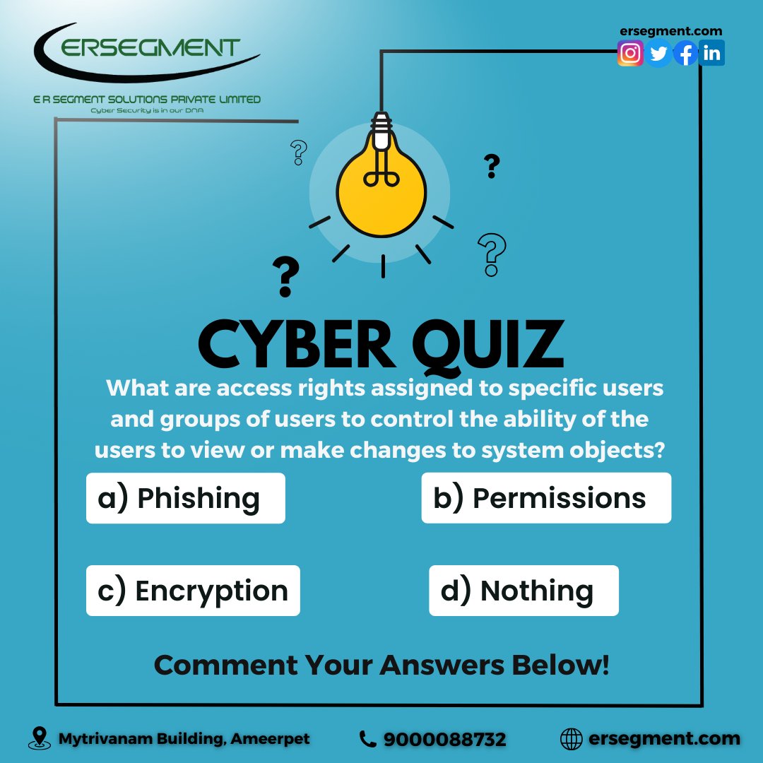 ersegment's tweet image. #AccessControl #PermissionsManagement #UserAccessRights #SecurityPermissions #SystemSecurity #UserPermissions #AccessManagement #DataSecurity #Authorization #IdentityManagement #kartheekchanda #ersegmentsolutionspvtltd #ersegment