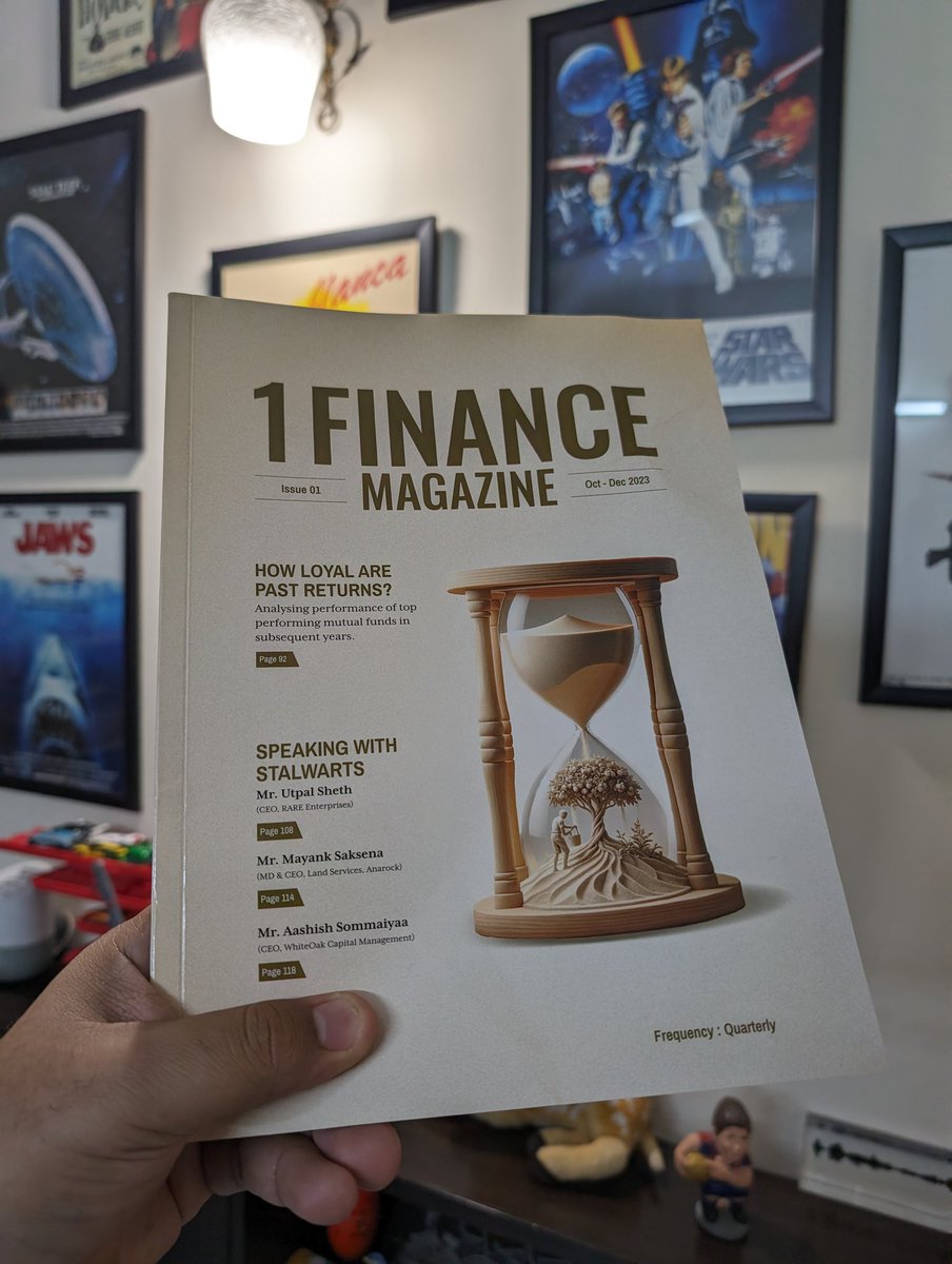 Checking out 1 Finance Magazine, a quarterly magazine for personal finance with features, essays, and explainers. The Editor-in-Chief, @BahlKanan, generously sent me the inaugural copy to have a look.