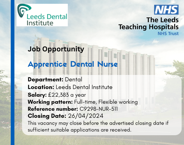 Are you looking for a new career in healthcare? We are recruiting motivated, caring and compassionate individuals. Our Full Time Apprenticeship in Dental Nursing is an eighteen month apprenticeship. Closing - 26th April Interested - beta.jobs.nhs.uk/candidate/joba…