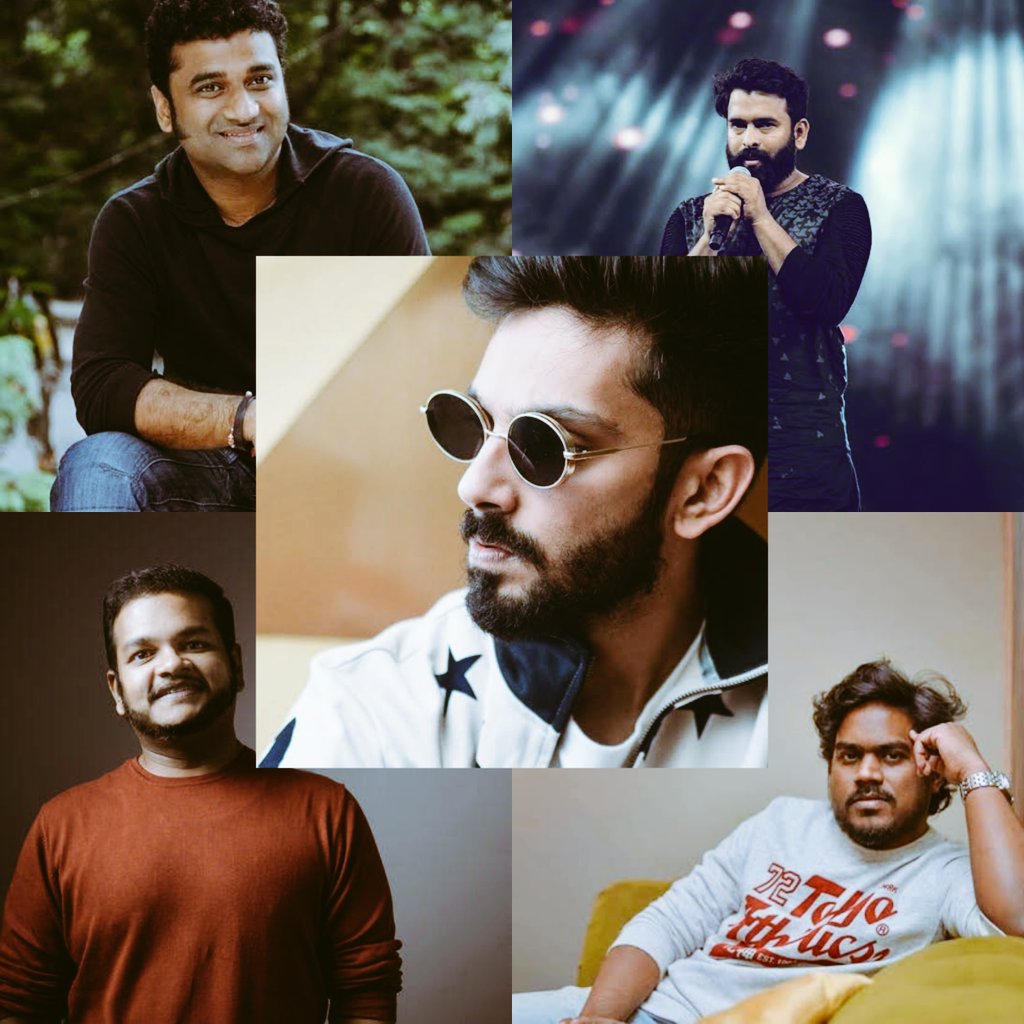 Currently Top Music Directors In Tamil Cinema ... ! 😌✌️

#AnirudhRavichander

#DeviSriPrasad

#SanthoshNarayanan

#Ghibran

#YuvanShankarRaja