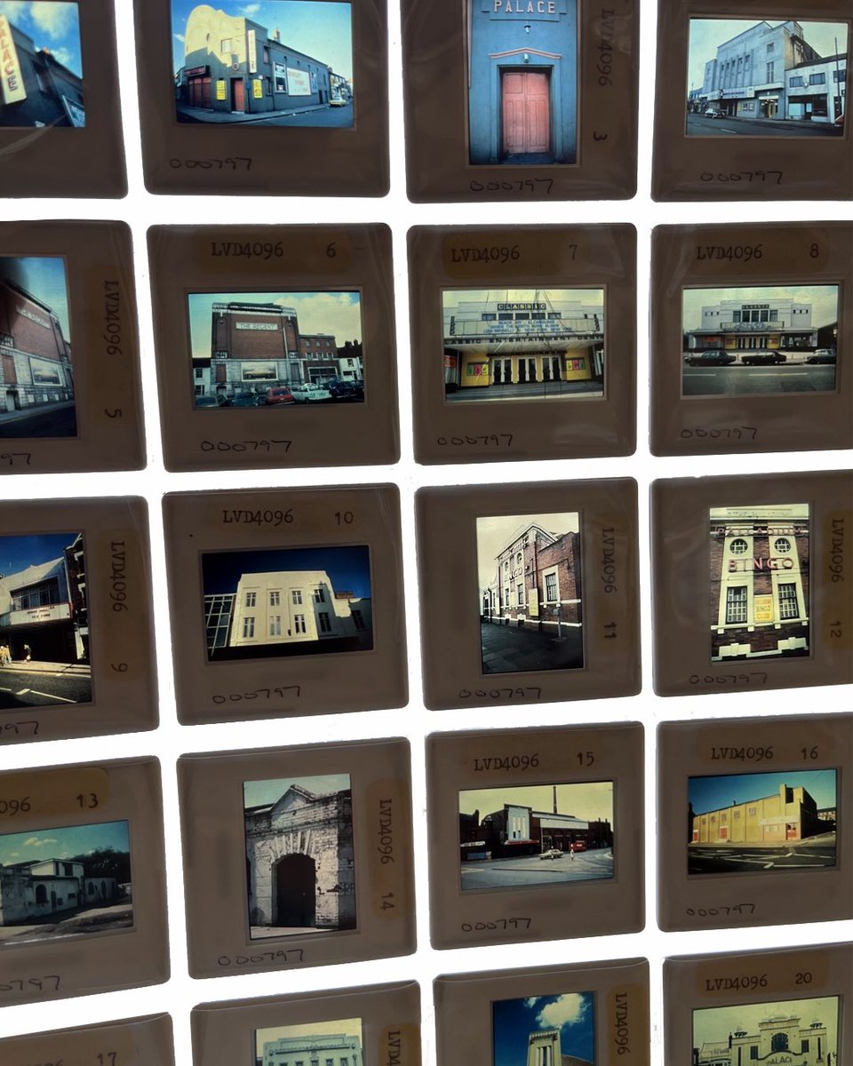 Our colleagues from the North were chuffed to discover these old teaching slides c1970s that include former #Cinemas in Greater #Manchester - the Palladium in Eccles, and the Essoldo in Salford. #LostBuildings @archivesplus