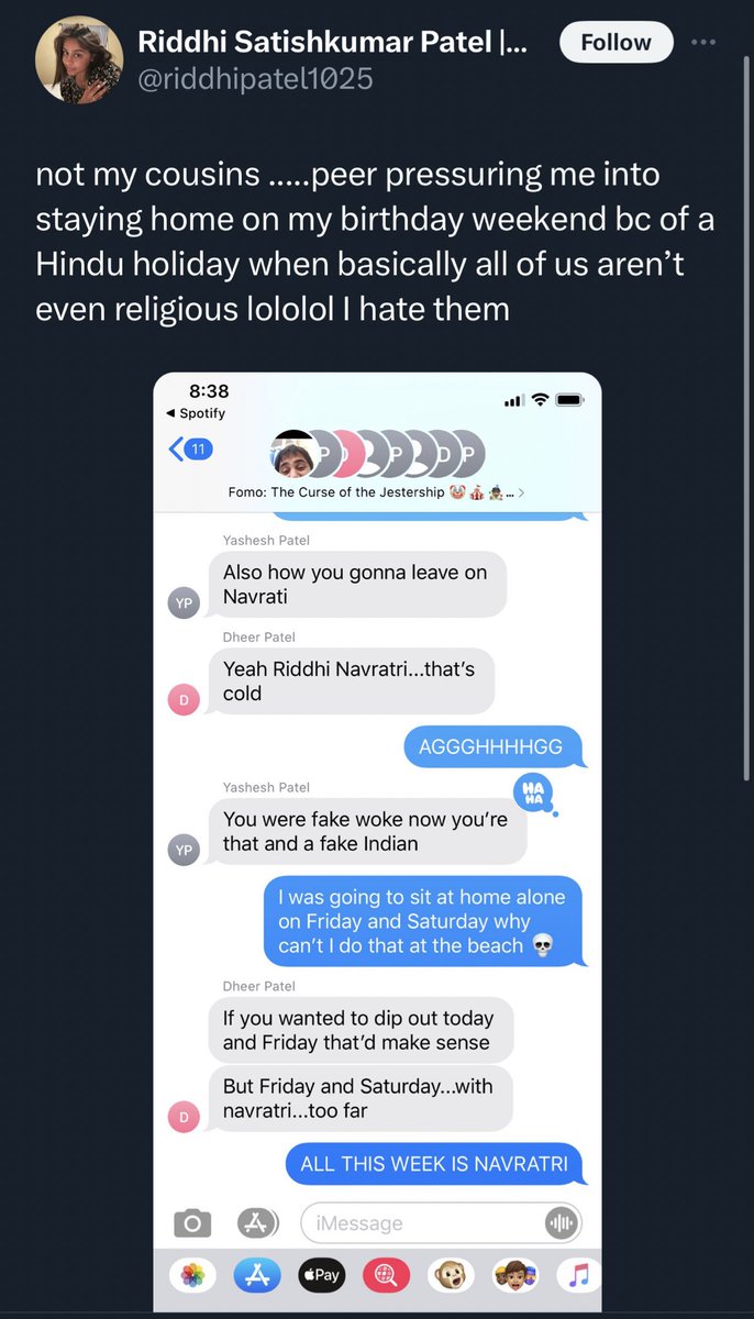 Turns out, Riddhi Patel, the Indian-American who invoked Hindu festival Navratri in the midst of her hate-filled spiel, isn't religious at all. So the mention of Navratri was more of a trendy accessory for her rant than a reflection of her religious beliefs, and was about as