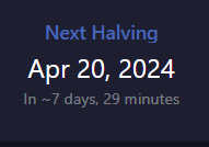 cryptowizardBTC's tweet image. The #BitcoinHalving2024 is only 7 days away 

#Bitcoin