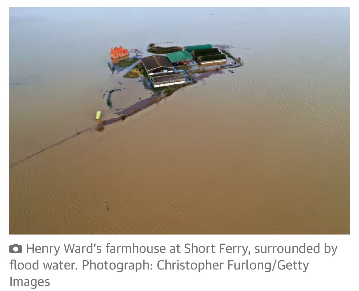 👇🏼Farm is not eligible for government compensation scheme - despite incurring £100,000 losses as a result of the flooding….. Because, apparently, his local river isn’t a “major river” 🤦‍♀️ Every day you think that #ToryIncompetance can’t get any worse, and then, 💥, it does!