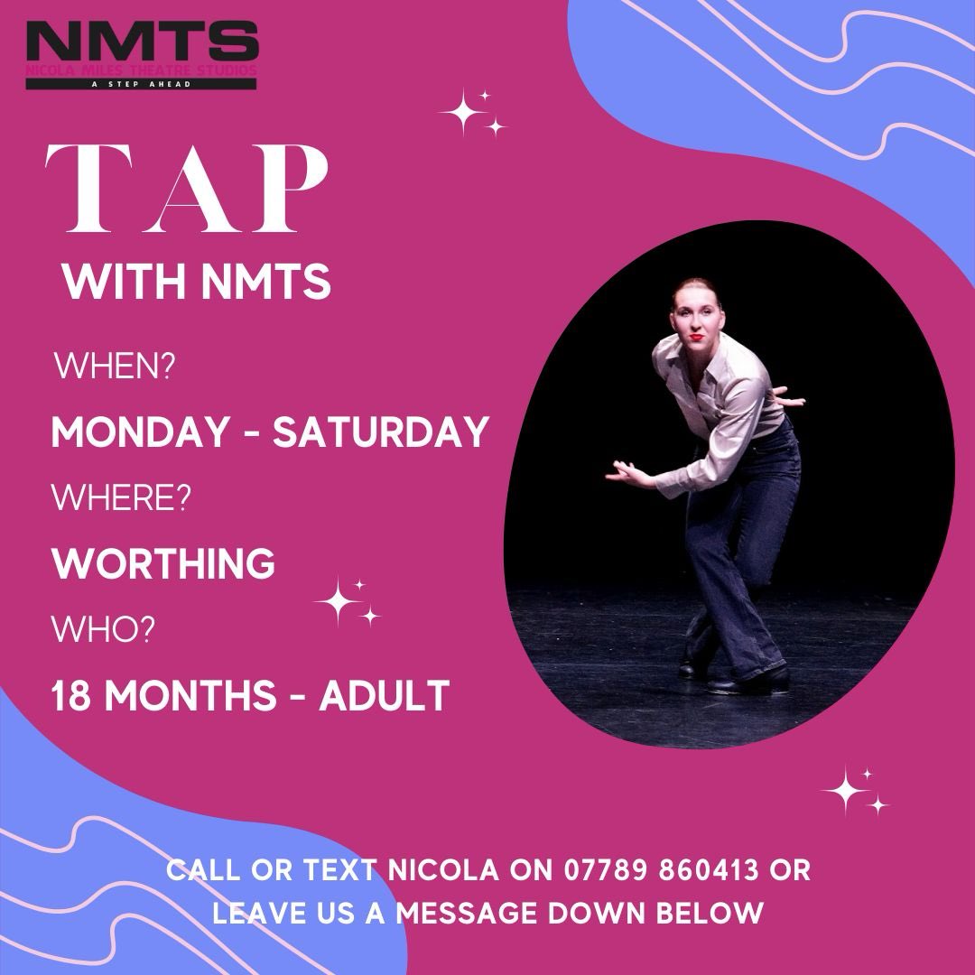 Tap Classes for EVERY age from teeny tappers to our brilliant Adult classes. Call /text 07789 860413 for trial details #worthingdancer #istd #worthingdance #preschoolballet #istdtap #perform #findonvalley #nicolamilestheatrestudios #dancer #worthingmumsanddads #dance #worthing