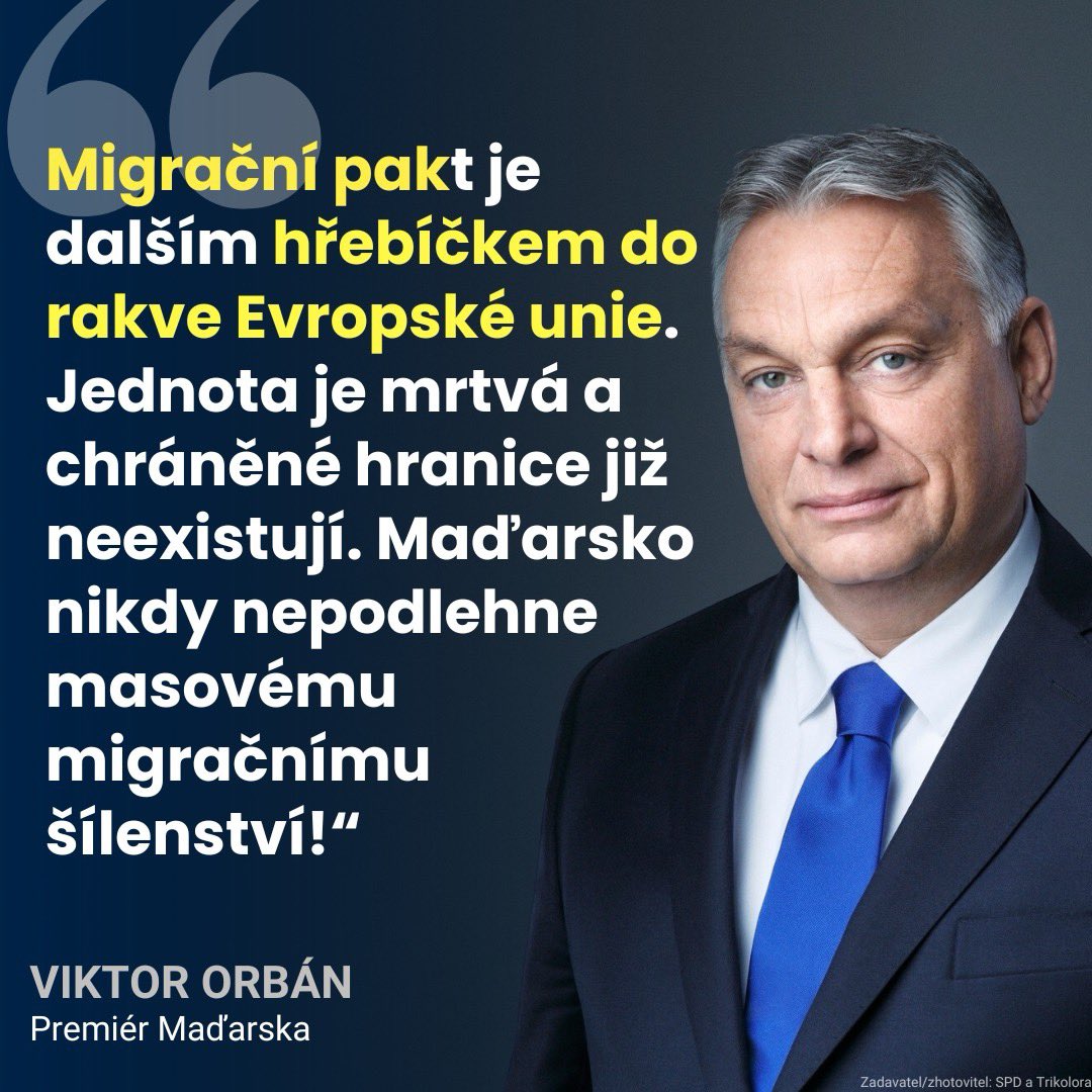 Schválení Migračního paktu EU, na jehož přípravě se Bruselu přímo podílela Fialova vládní pětikoalice, a který znamená povinné přerozdělování afrických a islámských migrantů i do České republiky, nebo placení výpalného půl milionu korun za každého nepřijatého imigranta, je pro…