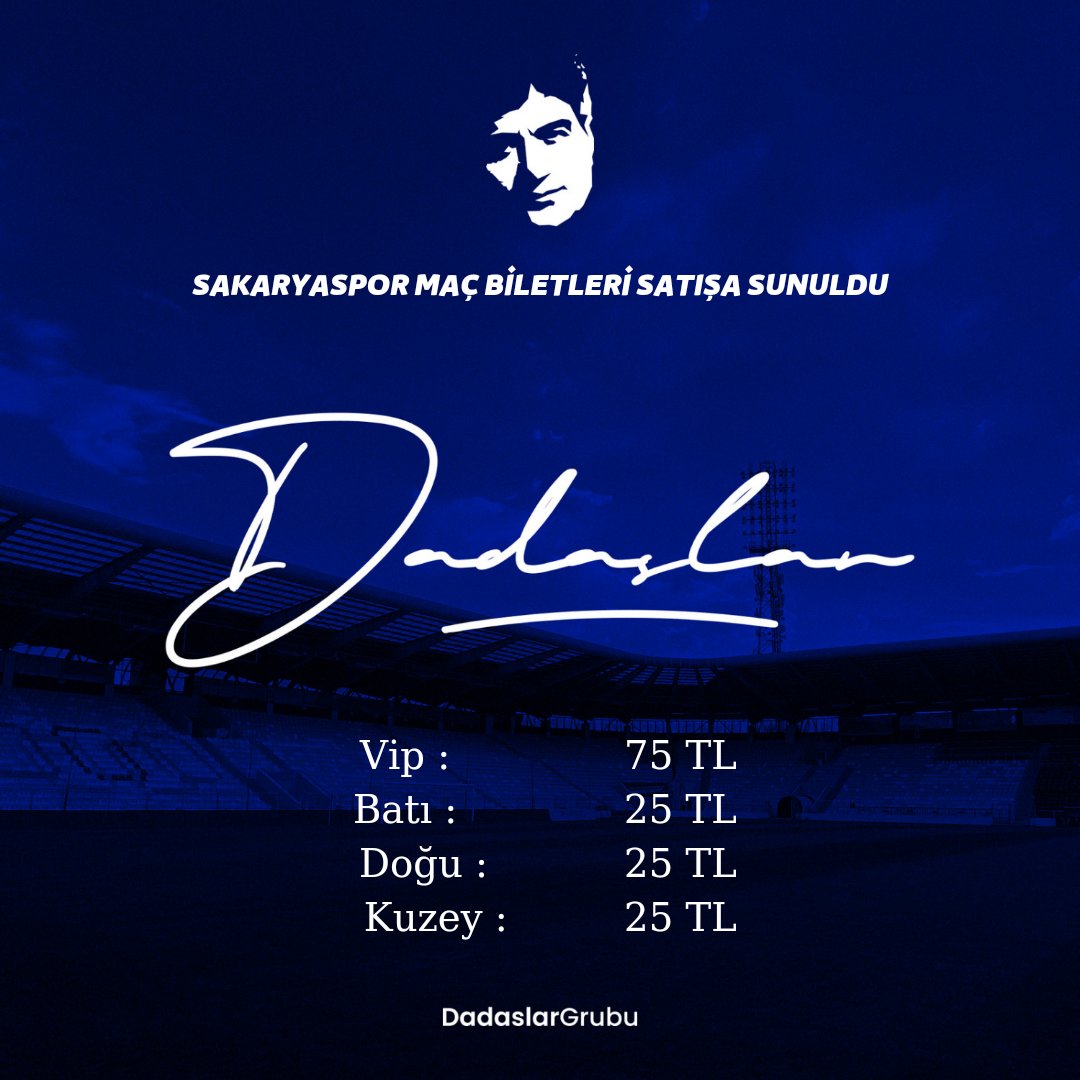 Sakaryaspor maç biletleri satışa sunuldu. #Erzurumspor #Dadaşlargrubu