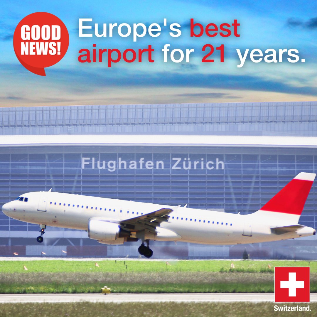 🥇 #Zurich airport has been named #Europe's best airport for the 21th time in a row at the @WTravelAwards! Have you ever been to @zrh_airport? 🇨🇭