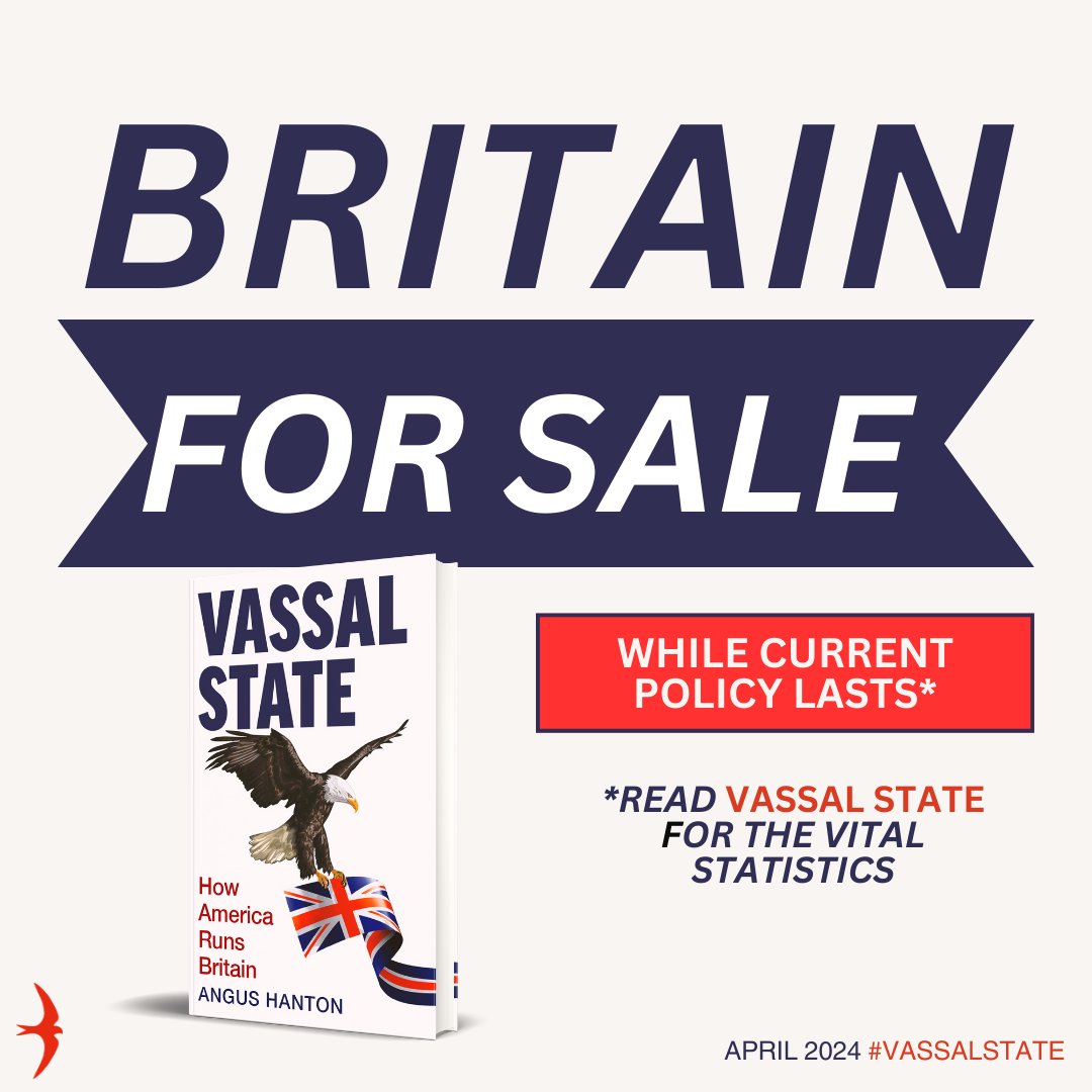 Are we really America’s economic partner – or its colony? The 'provocative and detailed' #VassalState by @angushanton is out now. Hanton exposes why Britain has become the poor transatlantic relation – and what we can do to change it. bit.ly/VassalState