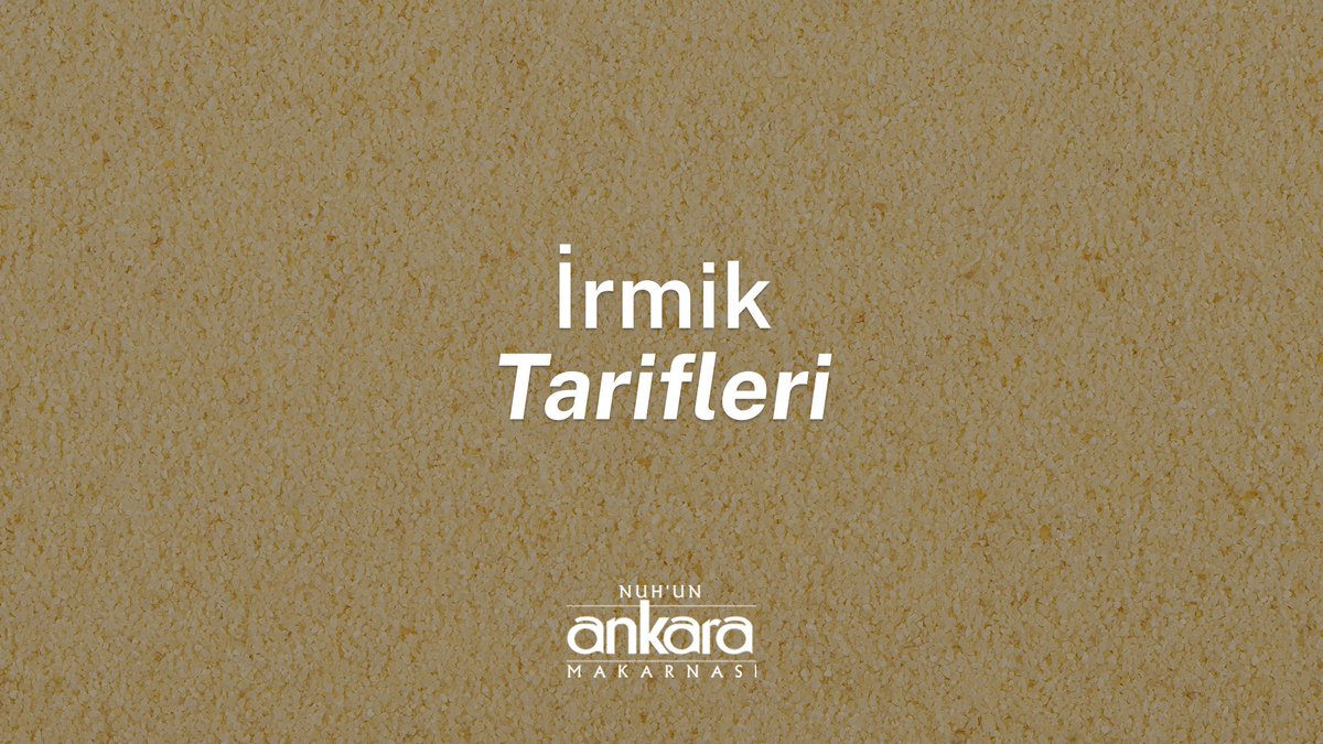 Şapkadan enerji dolu tatlılar, enfes yemekler çıkaran bir lezzet sihirbazı! İrmik ile Lezzetli Tarifler oynatma listemize, aşağıdaki linkten mutlaka göz at!👇 youtube.com/playlist?list=… #AnkaraMakarna #Makarna #NuhunMutfağı #İrmikTarifleri #İrmik #İrmikileLezzetliTarifler