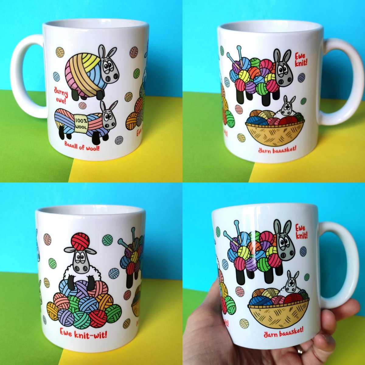 eweniverse's tweet photo. Good morning #UKGiftAM
My Woolly Mugs are baaack in stock, perfect gift for a knitter/crocheter and packed full of sheepish puns! Available at  https://t.co/oZVRZDuhbi
#UKGiftHour #shopindie https://t.co/aQxtdF5iiF