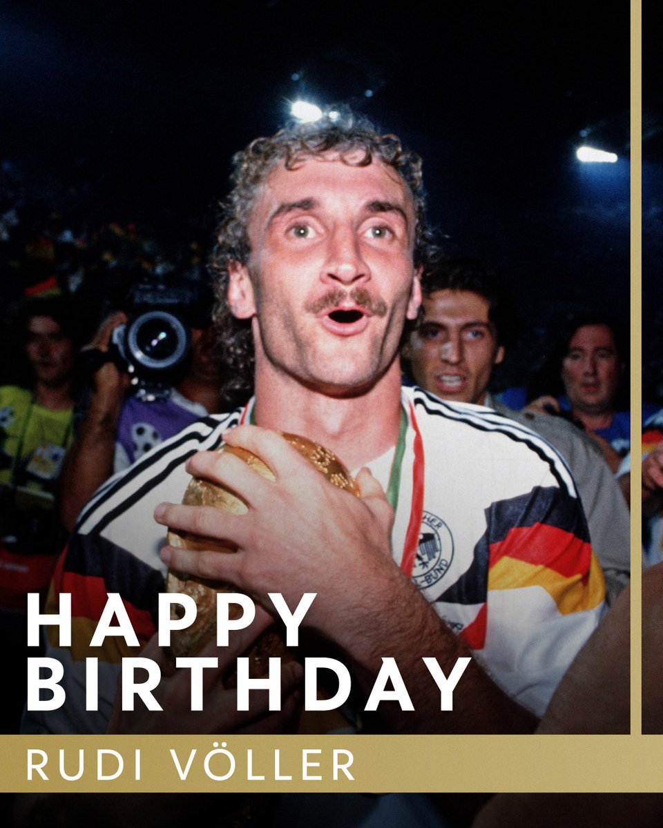 Happy birthday, Rudi Völler! 🎉

Leave your birthday wishes for the World Cup winner below! 🏆⬇️

#GermanFootball #DFB #GermanMNT
📸 Imago/Getty Images