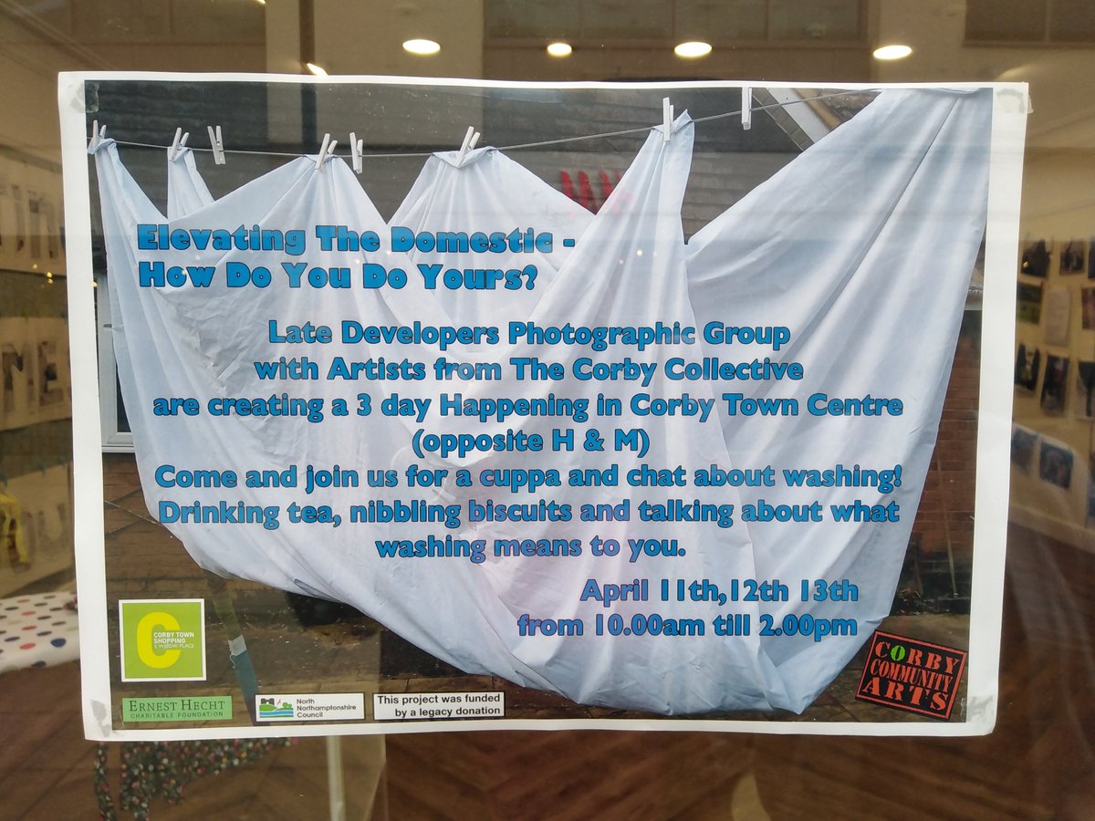 Last day of the washing project installation, if you are in corby town centre, pop in for a cuppa and a chat
