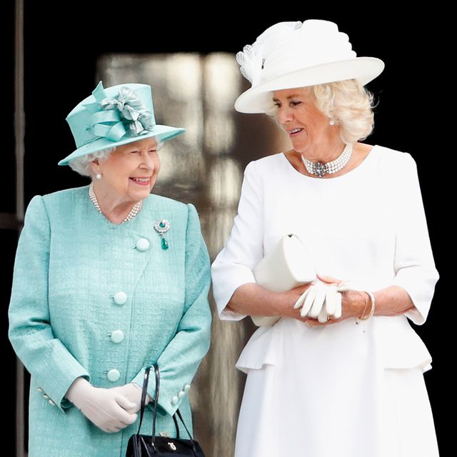 Lovely pics of the two lovely ladies.... QEII with her daughter in law Camilla.... I will post pics of the whole Royal family except for the two disgusting traitors sitting in the Us!