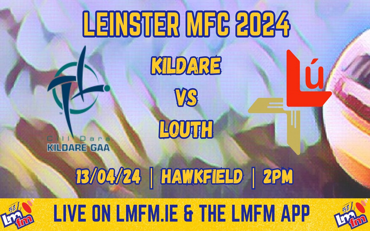 SPORT: The @louthgaa Minors are on the road for the first time today, in this year's @gaaleinster Minor FC. They play @KildareGAA in Hawkfield, looking for the win that would send them straight to the semi finals. Online commentary will be available from 1.55pm.