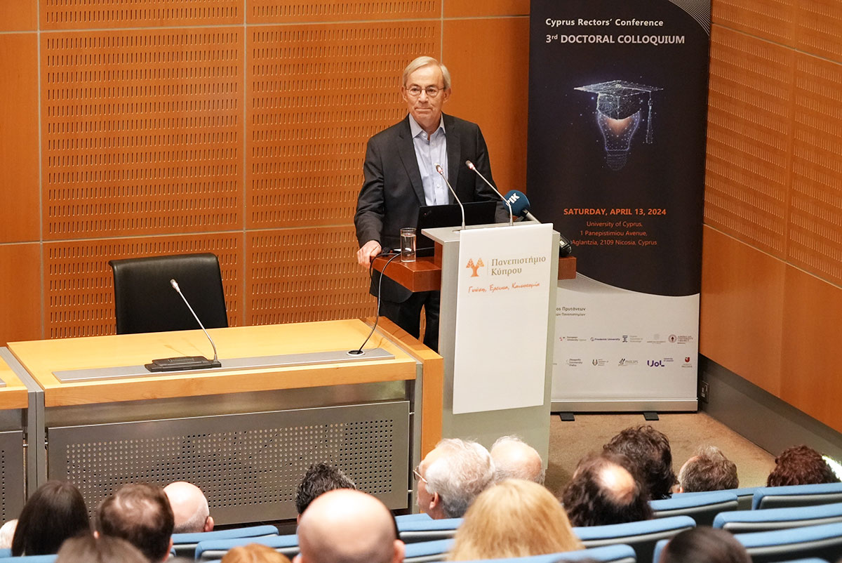 The 3rd Doctoral Colloquium of the Cyprus Rectors’ Conference!
Privileged to host Nobel Laureate, Sir Christoforos Pissarides with his Speech “The future of work: Should workers be scared of artificial intelligence?” along with more than 80 PhD students presenting their research.