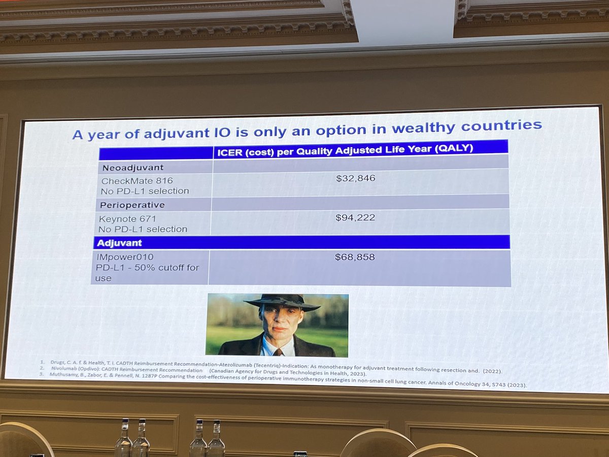 #AILCC24 Starting day 2 with @FordePatrick on periop chemoIO in nsclc. Compared to his talk 2 yrs ago, major advances include: - periop trials now show OS benefit (KN671) - pCR an emerging surrogate endpt - ICER/financial evaluations are key @IASLC @IrishLungCancer #LCSM