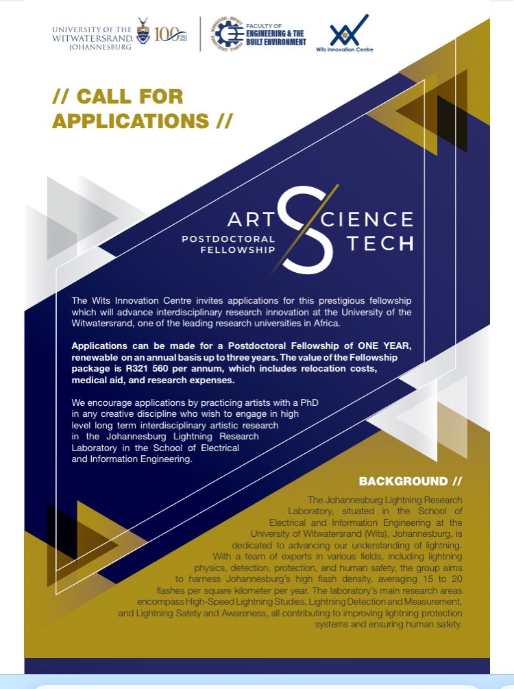 Postdoc in arts @WitsUniversity