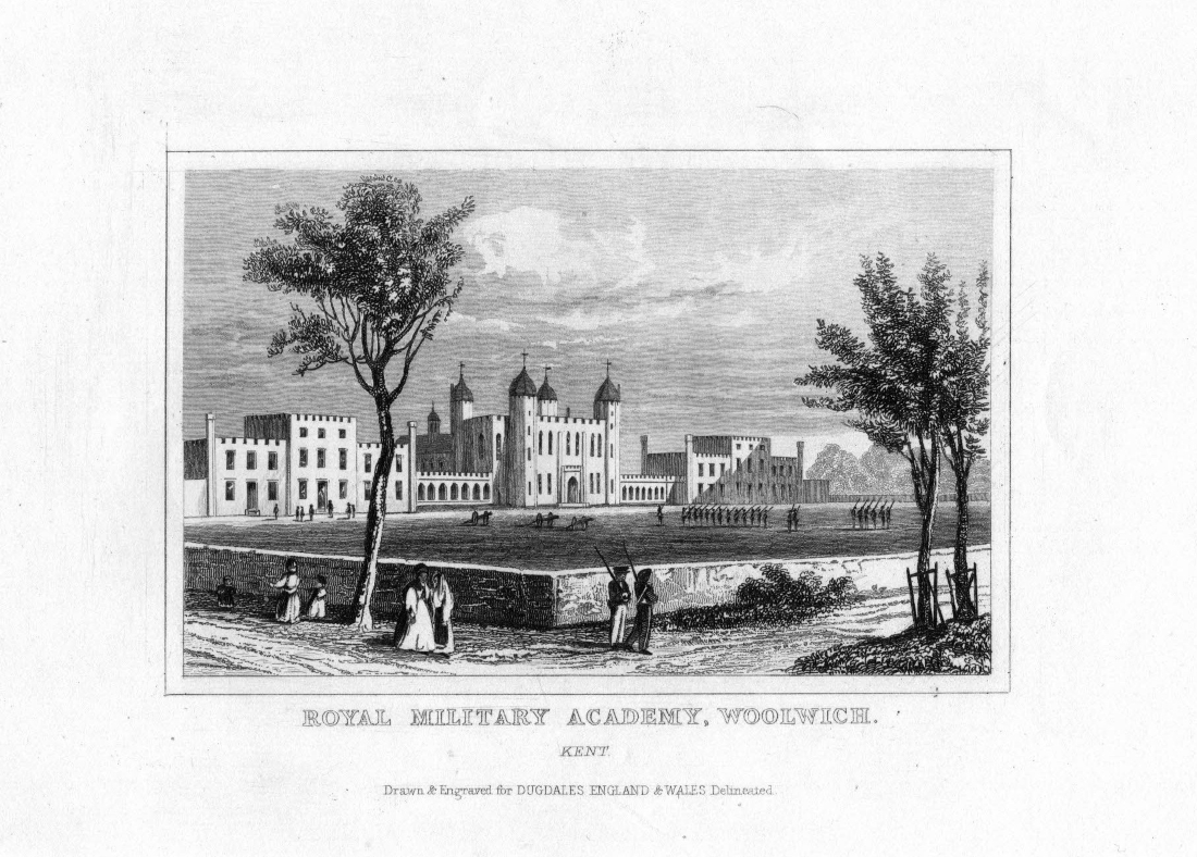 #OTD in 1741 #royalmilitaryacademy was established at #woolwich #southlondon. #antiqueprints from #frontispiece of #canarywharf. mapsandantiqueprints.com/products/woolw… #history #engraving #heritage #ancestry #britisharmy #infantry #royalmarines #military #militaryhistory