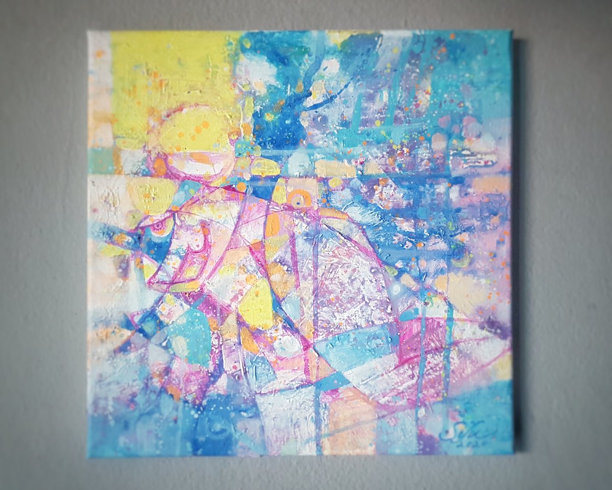 "summer love"
ยืนมองท้องฟ้าาฮ้าฮ้าววว.....
30x30 cm. Acrylic on canvas
#JinartStudio #Abstract