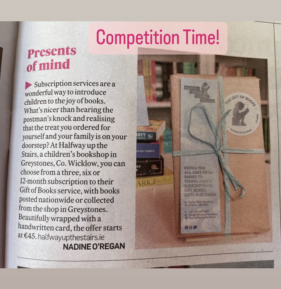 Thank you so much @NadineORegan for featuring our Subscriptions in @IrishTimes today! You can find out more about our subscriptions here halfwayupthestairs.ie/product-catego… To celebrate we have a competition on Insta & Facebook - pop over to be in with a chance to win a 3 month subscription!