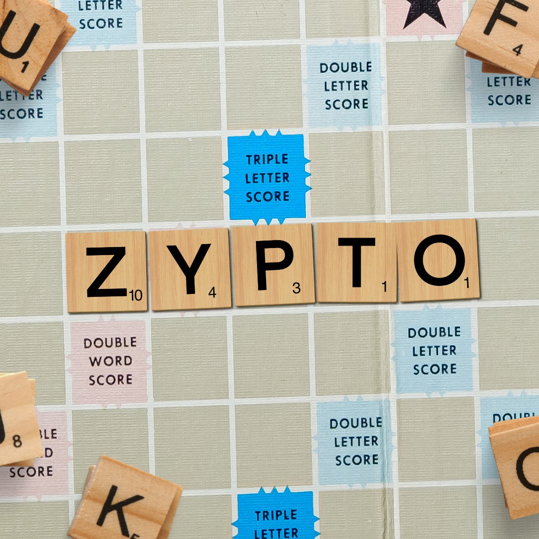 Join us for a game of #Scrabble on #NationalScrabbleDay! Can you beat the word 'Zypto'? Test your word skills today! #Puzzle #Challenge #WordGame
