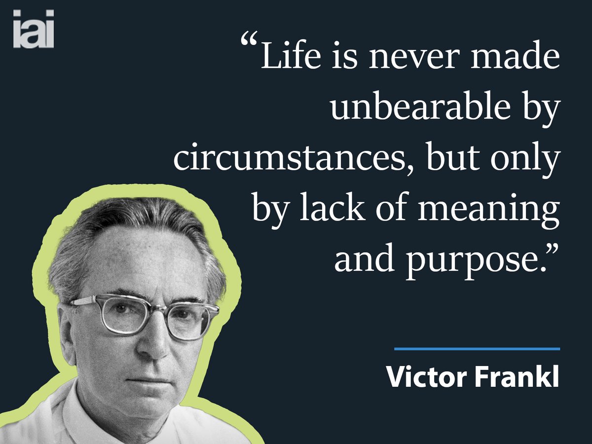 “Life is never made unbearable by circumstances, but only by lack of meaning and purpose.” - Victor Frankl #QuoteOfTheDay #quotes #VictorFrankl