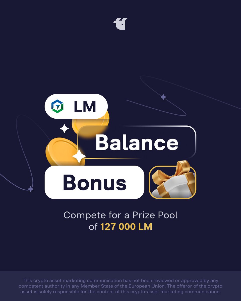 THEBUDDAS's tweet image. I will take this opportunity to join and potentially win a share of the $127,000 prize pool by topping up my Main or Trading balance with at least 9500 $LM and holding it until the end of the activity. Exciting!