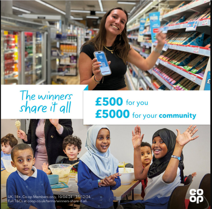 If you win, Forget-me-not Chorus: Calon Chorus wins too! Choose us as your Local Community Fund cause, shop and swipe your membership card at @coopuk and you’ll be entered into the prize draw. Find out more at coop.co.uk/communities.