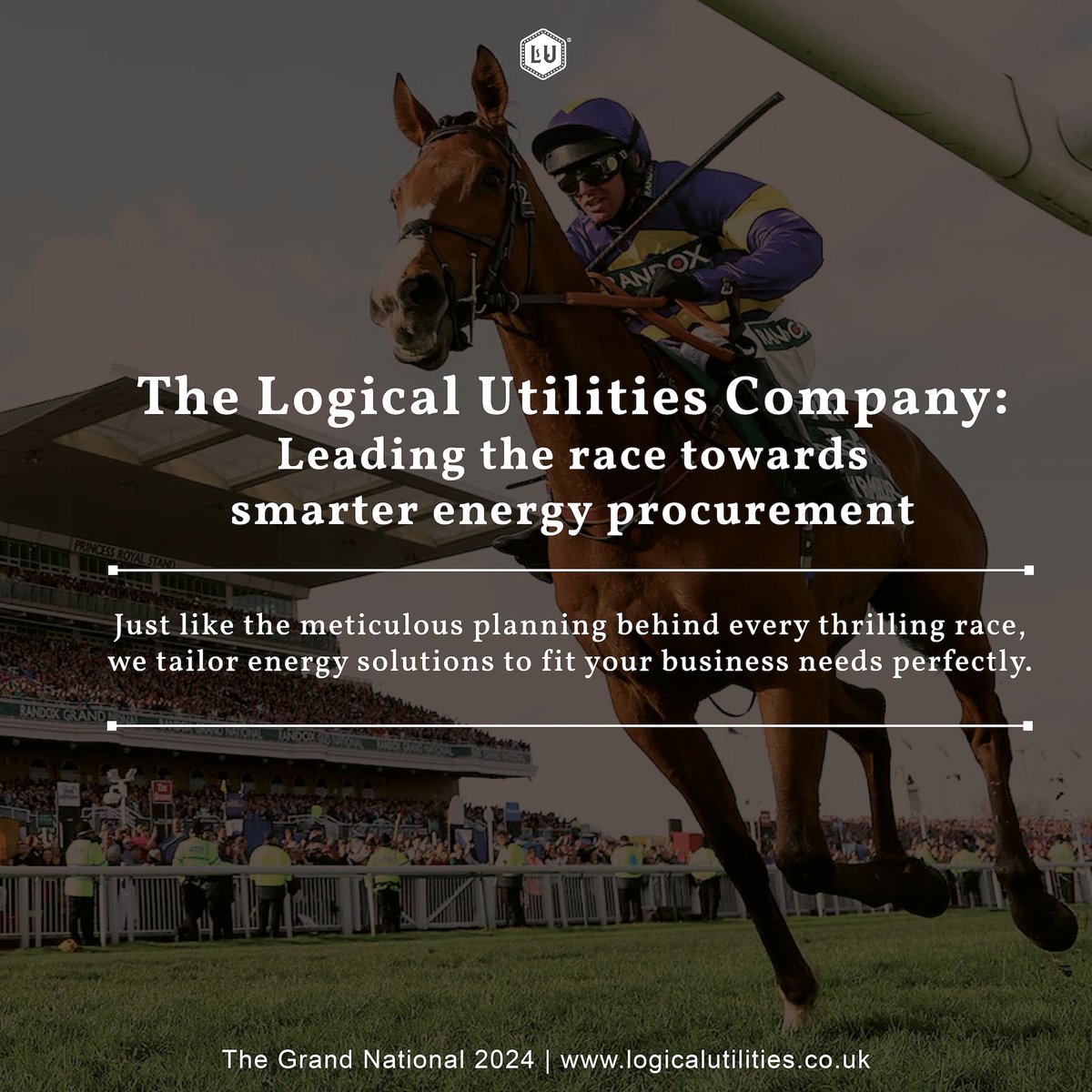 Don't lag behind the competition. 🐎🔌 Contact us today, let's gallop towards a brighter, more efficient energy future. 

#LogicalUtilities #Energyprocurement #GrandNational #energysaving #energyportfolio #energyconsultant #businessenergy #energyefficiency