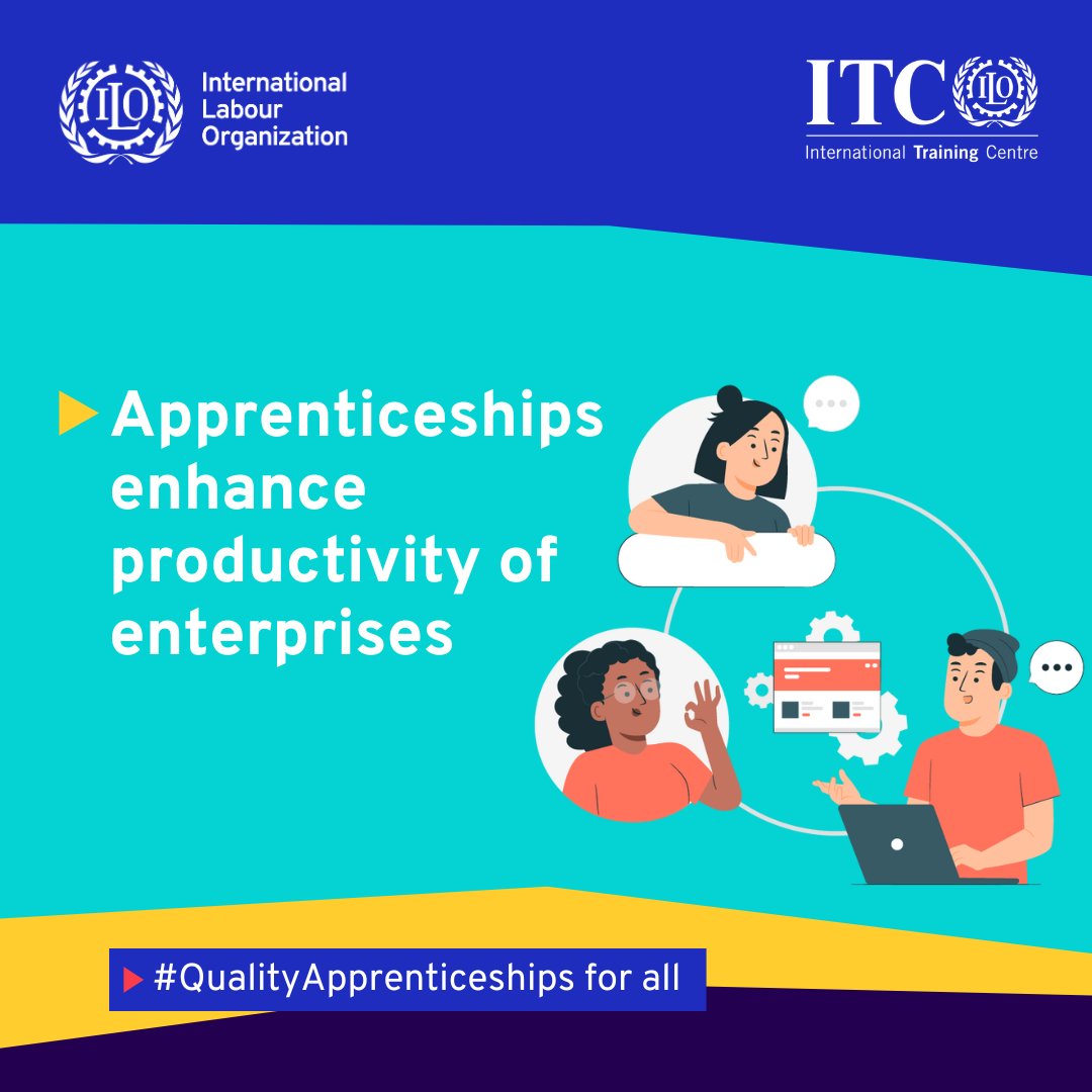 💡 Apprenticeships are not a second-tier option. In fact, they are a pathway to acquiring market-relevant skills. 📜 The ILO Recommendation 208 aims to break down outdated perceptions by establishing labour standards that elevate the quality of apprenticeships.