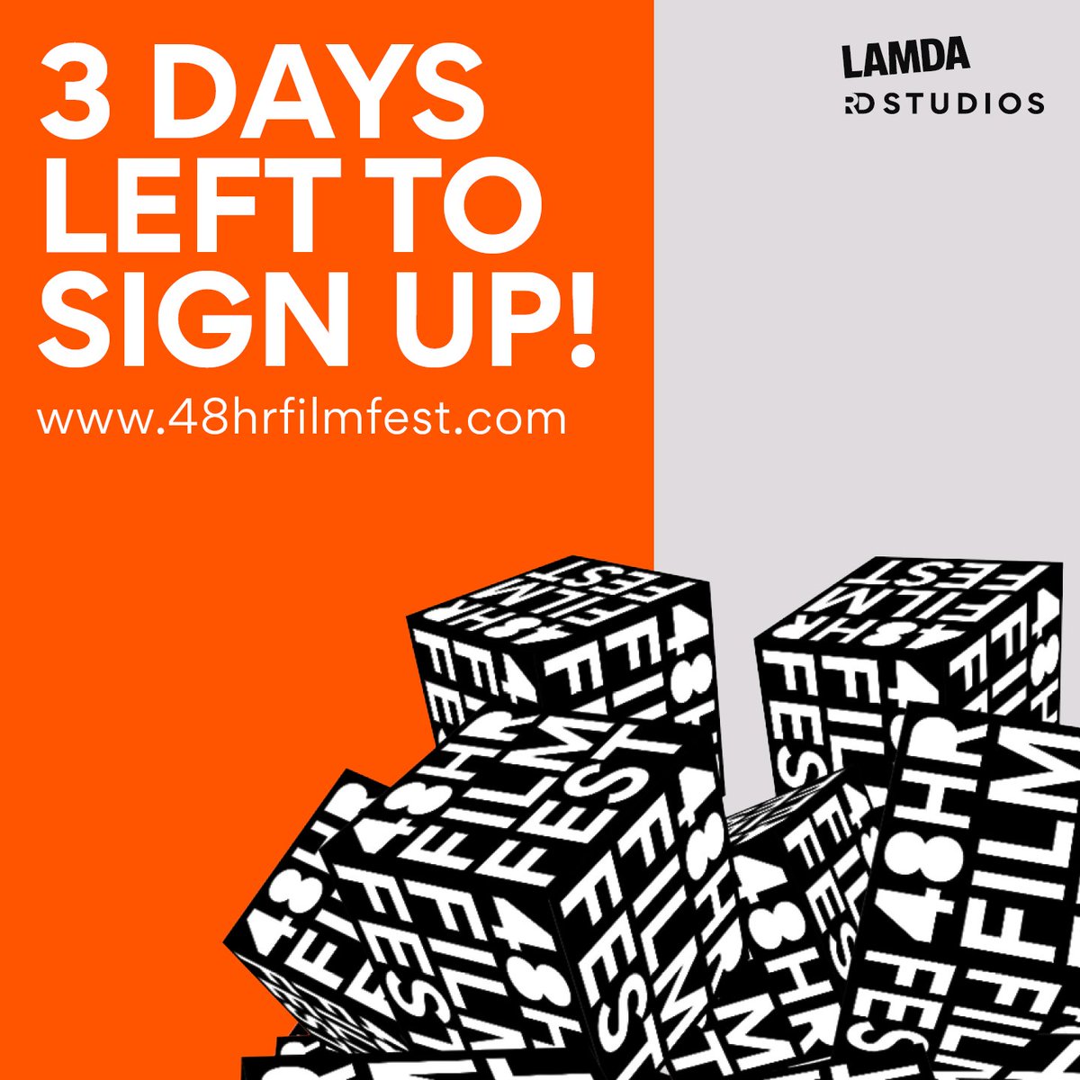 We’ve been overwhelmed by the response to our 48-Hour Film Festival, in collaboration with pioneering production company RD Studios so far! 📽️ There’s still 3 DAYS left to apply. Don’t delay 👉 lamda.ac.uk/news/lamda-lau… to go