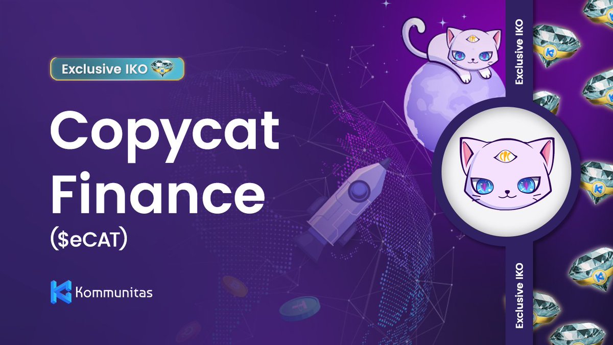 Dear $KOMmunity, We are thrilled to announce our partnership with @CopycatFinance for our upcoming IKO. Copycat Dex is an Innovative P2P derivative protocol based on PVPAMM. Copycat supports Bitcoin ecosystem with Bitcat DEX. Here’s what makes Copycat stand out: • Ultra-low…