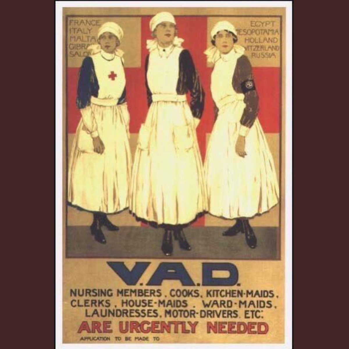 WWI recruitment poster - nurses urgently needed #histmed #historyofmedicine #WWI #pastmedicalhistory