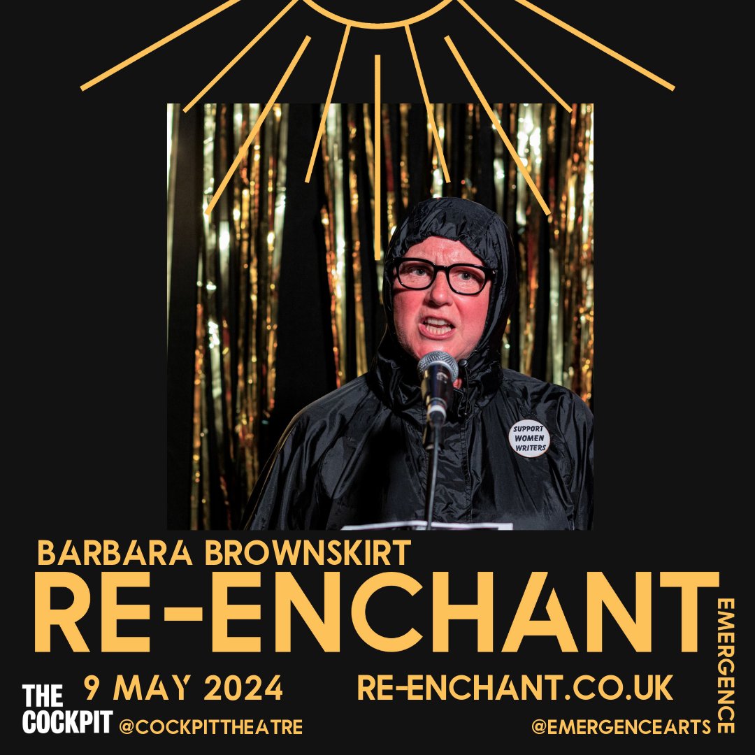 Thurs MAY 9th I'm at @cockpittheatre in LONDON tackling environmental change via POETRY (Judi's U-Bend) plus menopausal ballads from my unticking womb (OH-MEN-PAUSE) Tickets NOW thecockpit.org.uk/show/re-enchan… #poem #poets #menopause #cockpittheatre #judionline #Judi #environmental