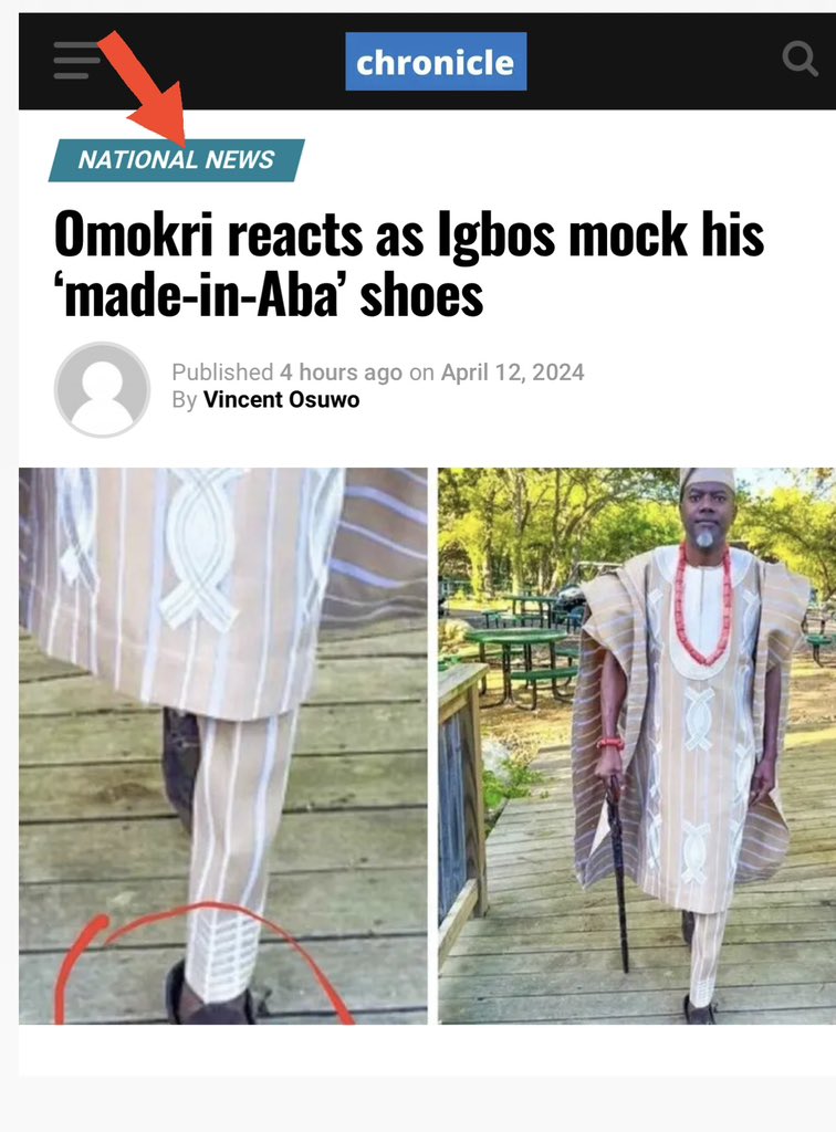 You can just imagine what a supposedly national media is writing! Shoes that I bought from Aba just to promote the Aba shoe industry. It is the people from there that are mocking the shoes.  You guys were all witness to the fact that two weeks ago, I even gave out ₦500,000 to a…