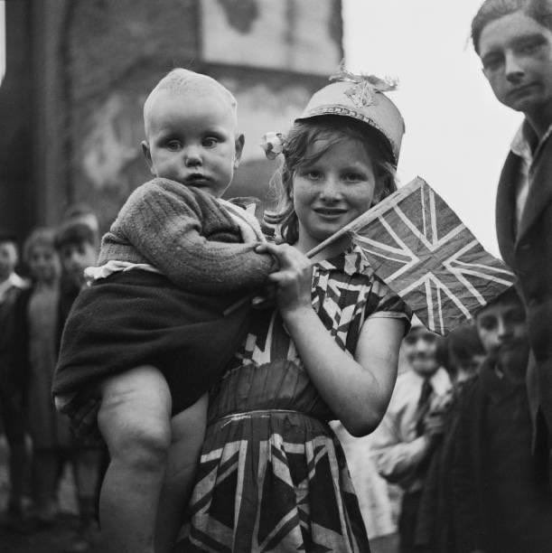A photograph taken at lambeth, london, in 1945.