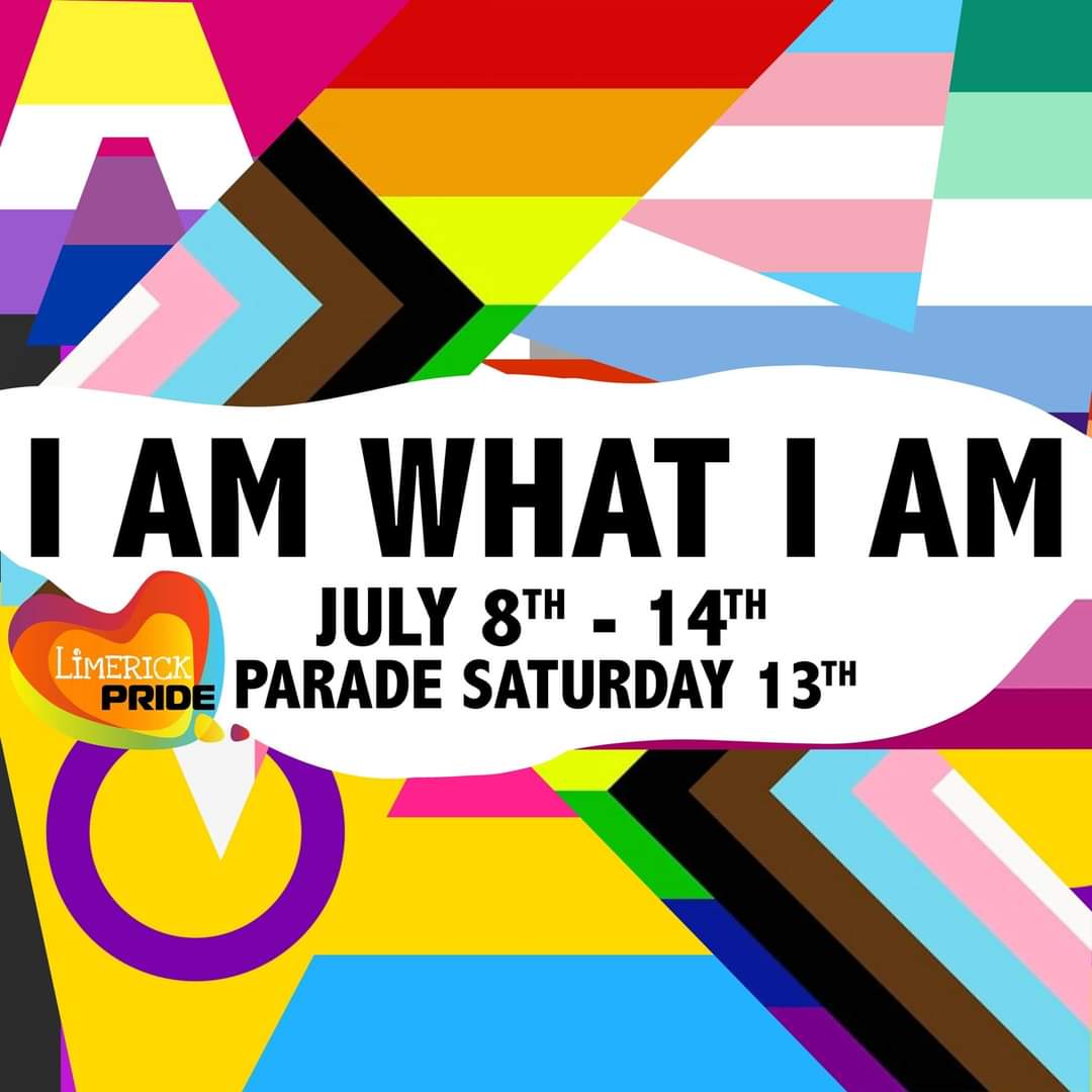 The theme for the Limerick Pride Festival 2024 is... I Am What I Am 🏳️‍🌈. #Limerickpride2024 #Limerickpride #Limerick #Midwest #Pride #lgbtqia #iamwhatiam